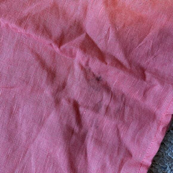 Saint Tropez West Linen Tunic Top Women 3X Coral Pink Casual Coastal Largenlook - Picture 6 of 8